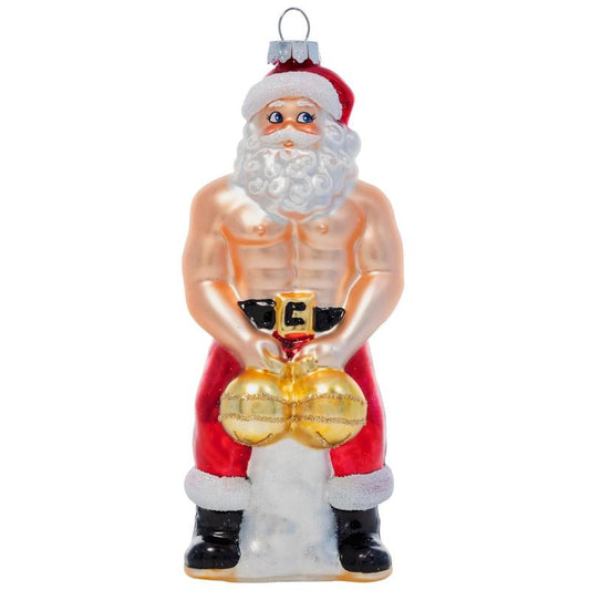 Cheeky Ornaments - Handcrafted Glass Holiday Decorations, Funny & Bold, Lightweight, Perfect for Gag Gifts & Office Parties, 5-7 Inches, under 1 Pound, Unique Holiday Gift