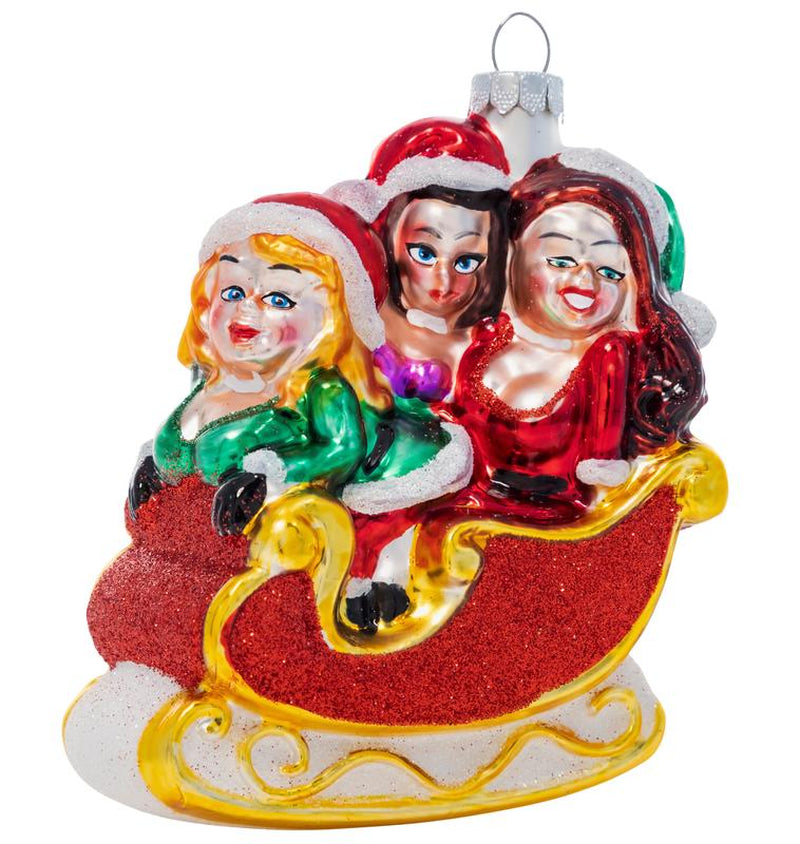 Cheeky Ornaments - Handcrafted Glass Holiday Decorations, Funny & Bold, Lightweight, Perfect for Gag Gifts & Office Parties, 5-7 Inches, under 1 Pound, Unique Holiday Gift