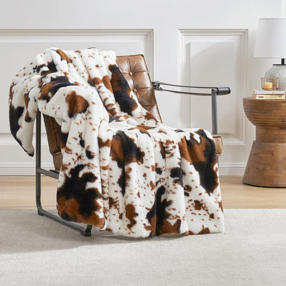 Cozy Bliss Luxury Faux Fur Throw Blanket 400GSM Deer Print, Non Shedding Double Sided Sherpa Blankets Super Soft Fluffy Thick Warm Throws Home Decor for Couch Bed Sofa Women, Plush Warm Microfiber Cheetah Blanket for Couch, Bed,Season Comfort, Sofa