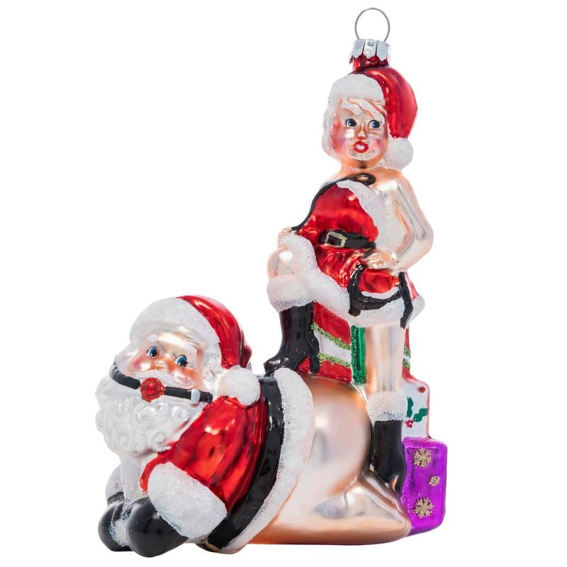 Cheeky Ornaments - Handcrafted Glass Holiday Decorations, Funny & Bold, Lightweight, Perfect for Gag Gifts & Office Parties, 5-7 Inches, under 1 Pound, Unique Holiday Gift